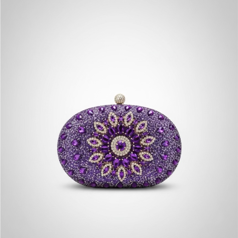 Elegant Ramla Purple Clutch